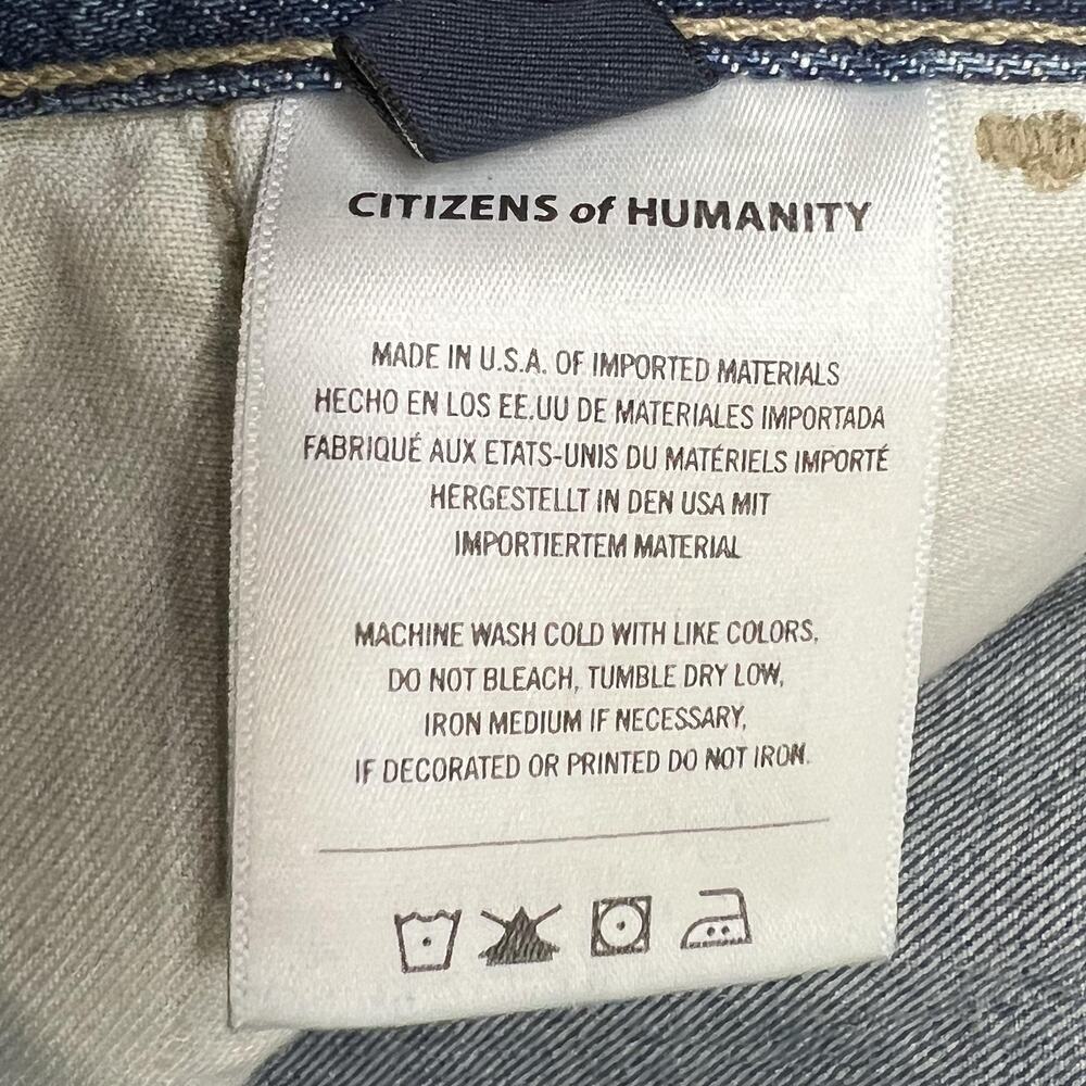 Citizens of Humanity Maritzy Trouser Jeans Womens 31 Blue Mojo Pleated Wide Leg - Picture 16 of 16